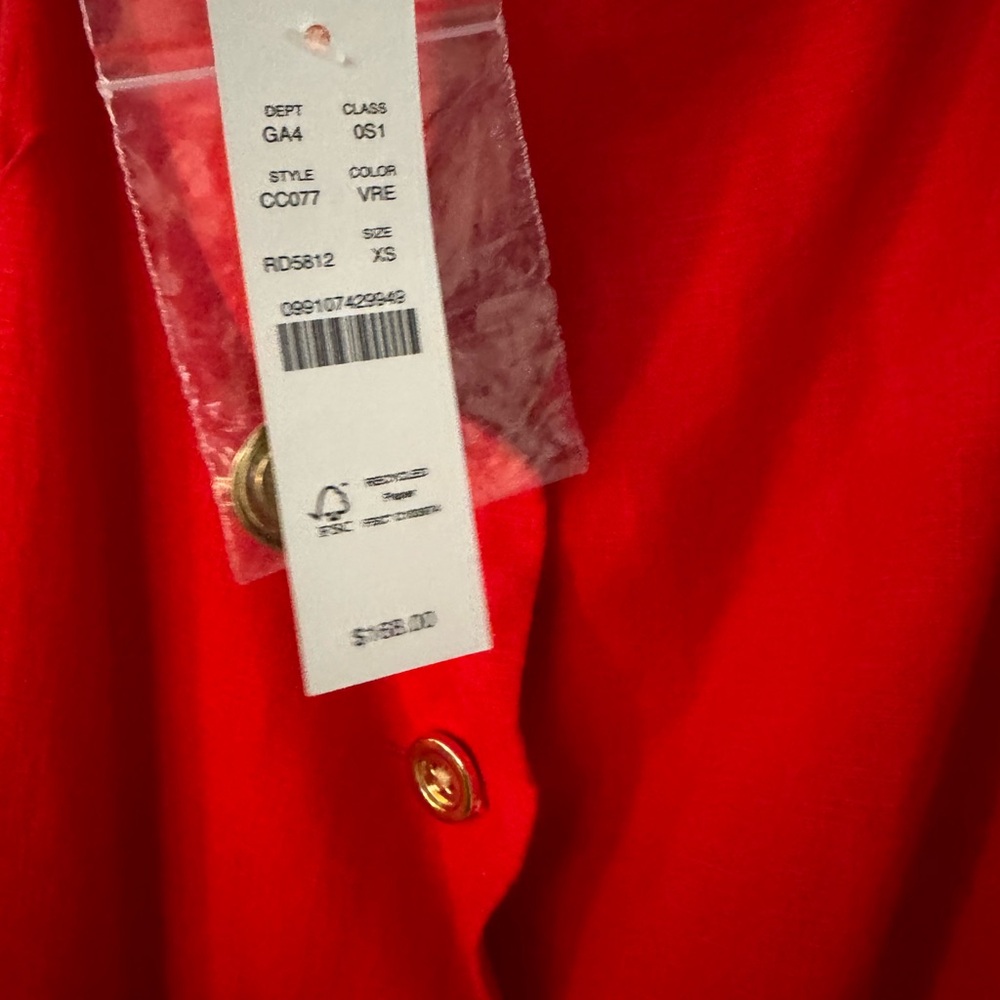 Red Button-Up Dress